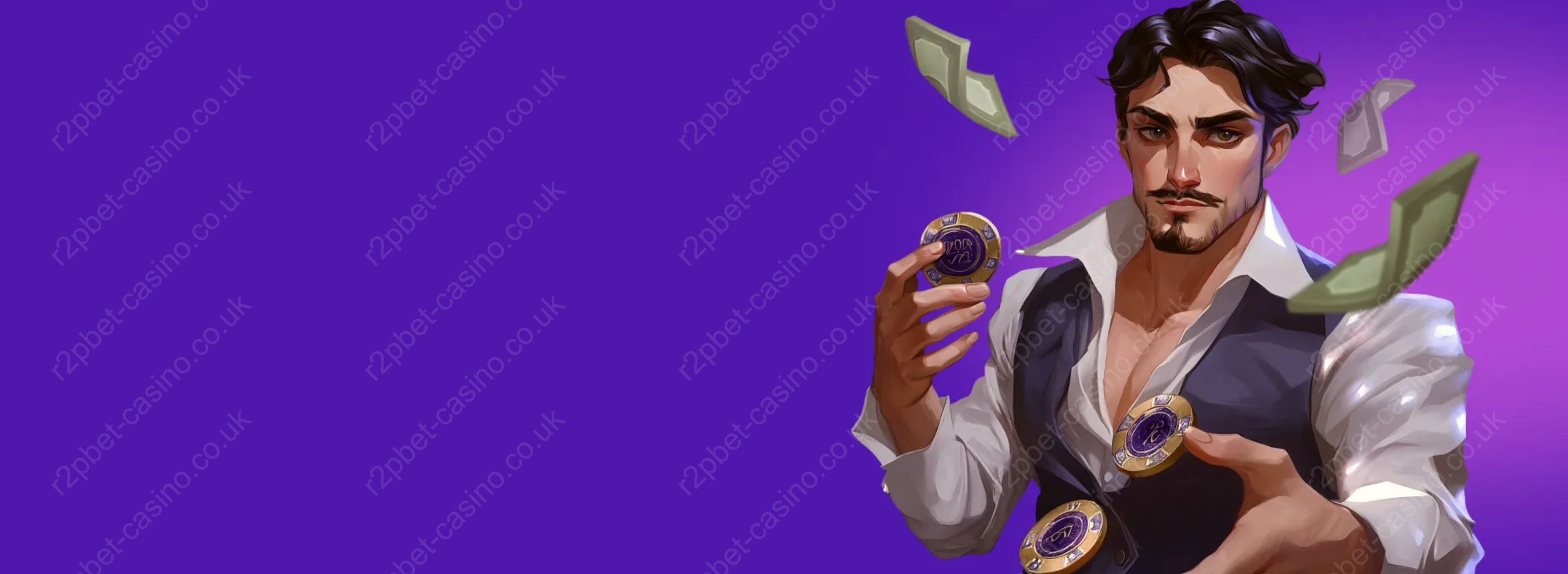 R2pbet Casino promotional banner showing game interface